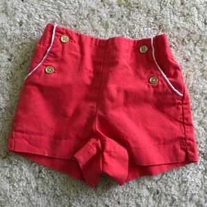 Janie and Jack red cotton shorts